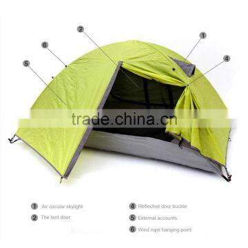 Portable Climbing Camping Hiking Season Use Colorful Waterproof Double Layer 2 Person Lovers Folding Beach Tent photo-4