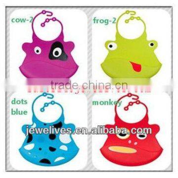 customized printed baby bibs with Crumb collecting pocket and waterproof composite