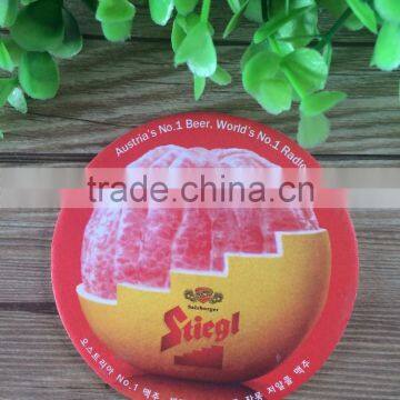 fruit shape paper beer mat