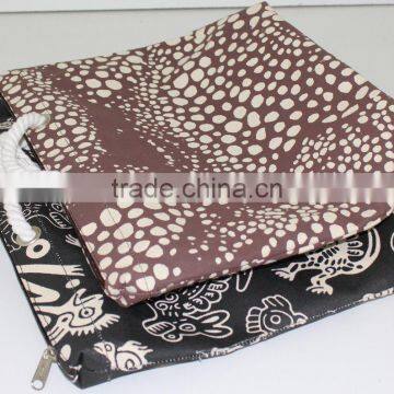 Twisted Rope Handle Nature Print Bag - From India - Made From Laminated Canvas photo-4