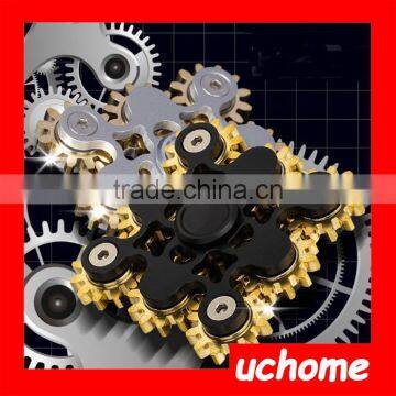 UCHOME 2017 Best Selling Adult Toy Nine Teeth Linkage Fidget Hand Spinner High Quality Stainless Steel Spinner photo-3