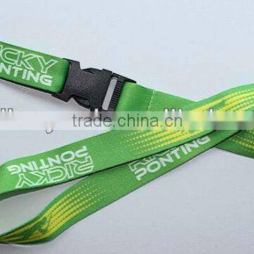 Smooth polyester lanyards with plastic buckle