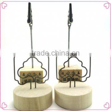 New Design OEM Tree Shaped Wooden Base Memo Clips photo-2