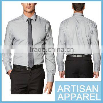 High Quality Solid Color Cotton Mens Dress Shirt Long sleeve Custom make Logo