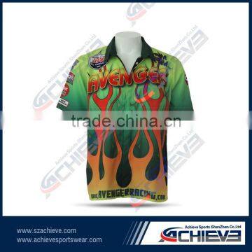 Custom hot sales racing team men racing shirts