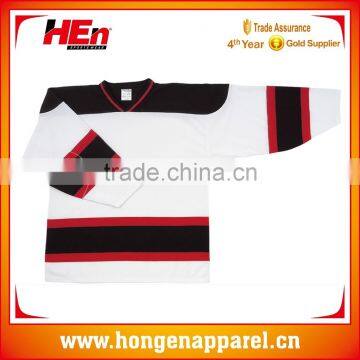 Hongen apparel Embroidered logo Tackle Twill name and number ice hockey jersey for game high quality custom design canada team