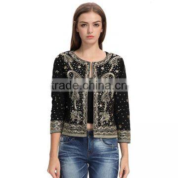 Woman New Fashion Clothing Manufacturer Sequin Beaded kurti with jacket designs