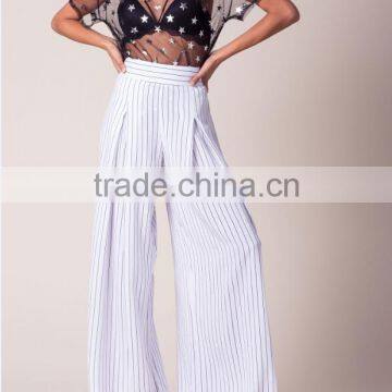 2017 New Arrivals Fashion Striped Women Trousers Pants Designs photo-3