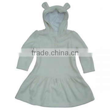 Long sleeve warm cotton baby boy dress clothes wholesale children clothing with rabbit hood cap by China supplier