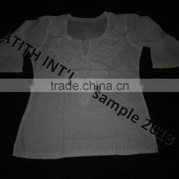 Cotton Embroidered Ladies Kurtis photo-5