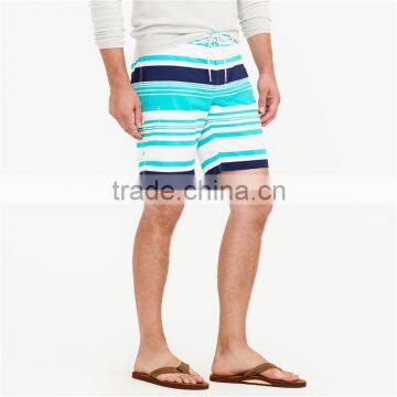 MGOO Wholesale Variegated Stripe Mens Board Shorts 100% Quick-drying Nylon Beach Shorts photo-2