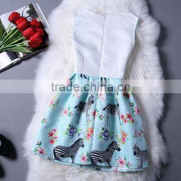 MGOO Brand Design Fashion OEM Women Jacquard Dresses Digital Printed Casual Dress House Image Pouf Dress photo-2