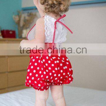 Custom newborn baby boutique clothes kids cute sleeveless lace suit christmas style clothing for children