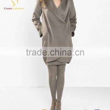 latest design Ladies Fancy long coat Grey Coat