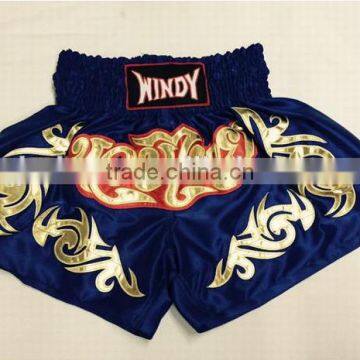 high quality custom fashion 100% cotton muay thai boxing shorts