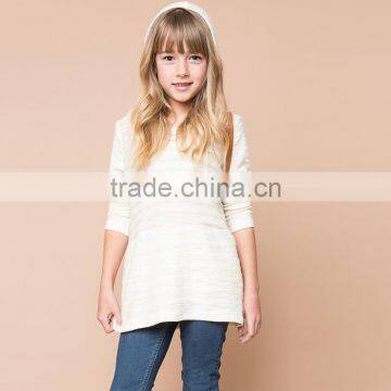 S32446W Spring Fashion Elegant Girls Sweaters Teenager Knitted Striped Kids Pullovers Tops