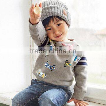 S33513W Autumn Children T-shirt Long Sleeve Cartoon Knit T-shirt