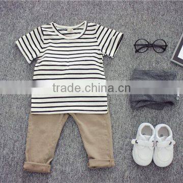 Free shipping striped style baby T-shirt two colors