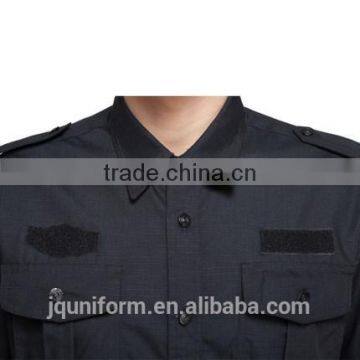 Juqian Wholesale Customized High Quality Short Sleeve 2 Piece Black Engineer Mens Security Uniforms photo-4