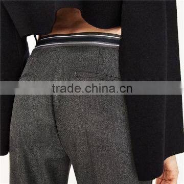 2017 OEM Front Zip Marl Stretch Waist Skinny Leg Trousers photo-4
