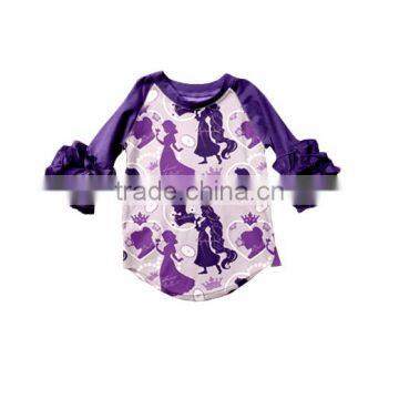 wholesale boutique baby clothes fashion simple design princess T-shirt latest design girls top