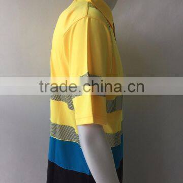 Wholesale Polyester Safety Combined-performance Reflective 3M5510 Tape Protective Polo Shirt photo-4