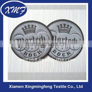 Fashion design custom embossed leather patch,garment jeans leather patch labels