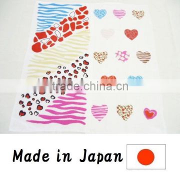 Japan High quality Baby Gauze Face Towel Animal Heart 34cm x 70cm 2p Wholesale