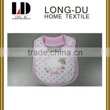 cotton+PEVA baby printing bib for sweet girl