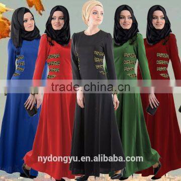 women elegance muslim dress/xgr multi color f hemp abaya kaftan dresses/ pink islamic muslim women dress