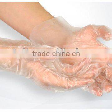 Disposable ldpe plastic gloves blue color