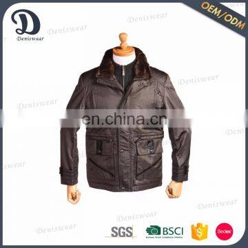 Widely Man Custom Bomber Jacket With Formal Turn-fown Collar With Fur