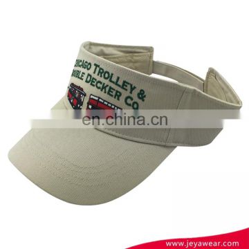 Grey Embroidery New Fashion Foldable Cheap Adults Visor Sun Hat