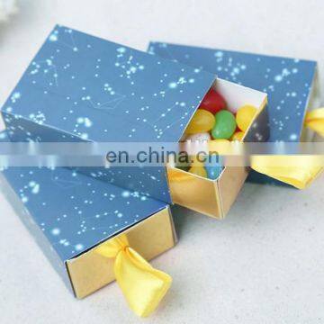 Just Arrival Constellation Slide Favor Box With Gold Ribbon