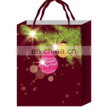 Hot sale matte laminated paper christmas gift bag