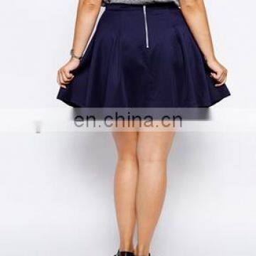 Woman Plus Size Pleated Skater Skirt photo-2