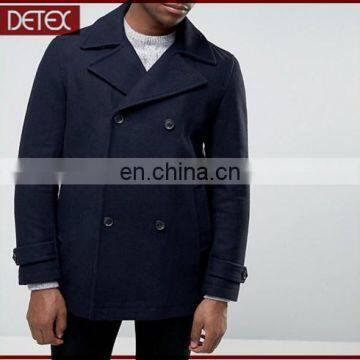 Bespoke Double Breast Men's Peacoat Mens Wool Coat