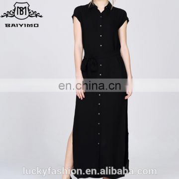 High quality solid color casual maxi dress latest hot sale