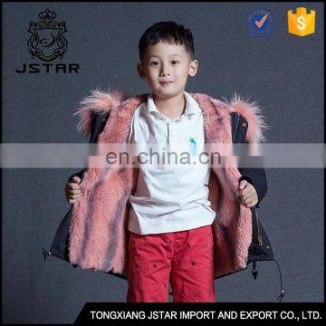  wholesale cheap boys real fur winter coats with fur hood