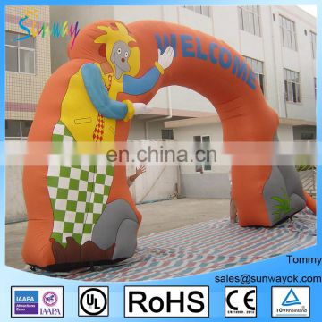 Yellow Children Theme Inflatable Entrance Arch For Activity