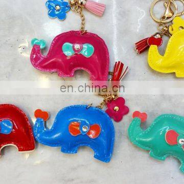 New design PU elephant key chain