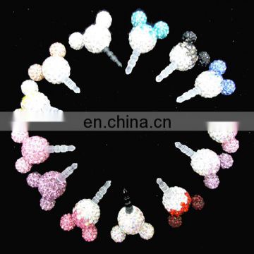 Wholesale custom cell phone ear cap charm for iPhone / anti dust plug MCD-0037