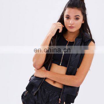 Highly Stretchy Movable Cup Polyester Yoga Ladies Top Sports Wear Plus Size Stylish Sexy Bra With Texting Fabric photo-4