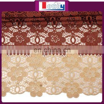 Elegant High Quality Brown Lace Fabric for wedding and party