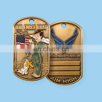Brass military dog tags