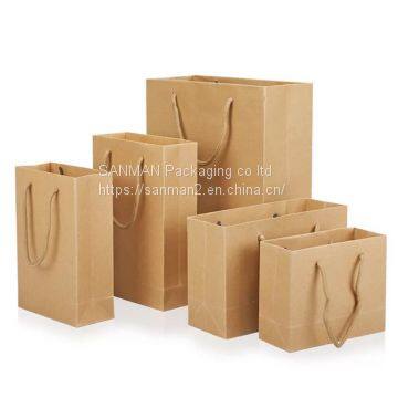 Supplier design kraft paper shopping packing bag with customer design