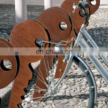 Corten Steel Cycle Stand Statue for Parking photo-5