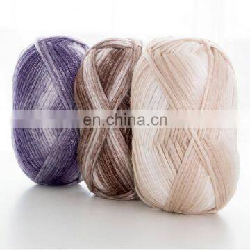 Long space dyed gradient color acrylic and nylon blended air yarn ball