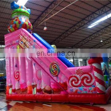 Candy Theme Kids Pink Inflatable Fun Park Big Equipment for Parties photo-5