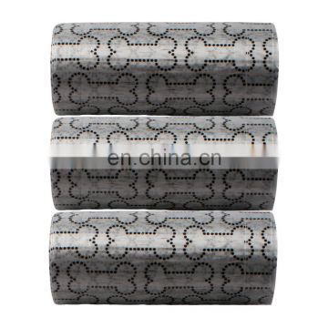 Thick Bone Printed Black Pet Waste Bags